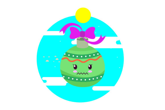 Christmas Ball Decorative Kawaii Circle: A Modern Design Essential for Creative Professionals
