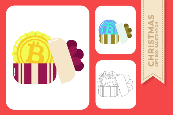 Christmas Bitcoin Decorative Gift Art