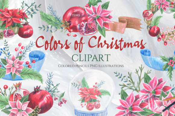 Colors of Christmas Clipart