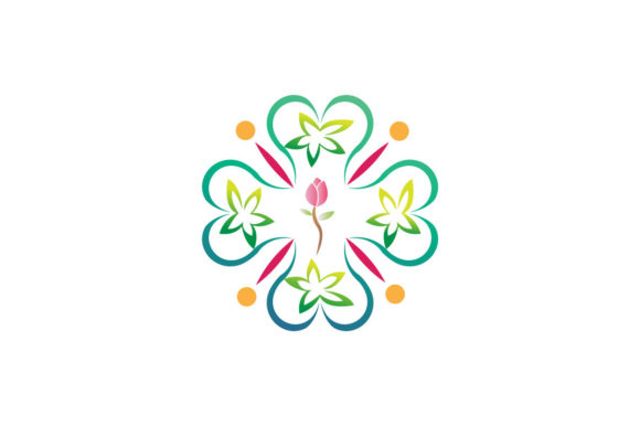 Decorative Flower Icon Colorful Emblem D: A Versatile Design Element for Modern Applications