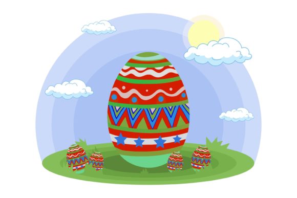 Easter Egg Flat Decorative Eggs
