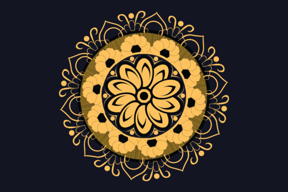 Floral Mandala with Decorative Pattern: A Fusion of Art and Symbolism