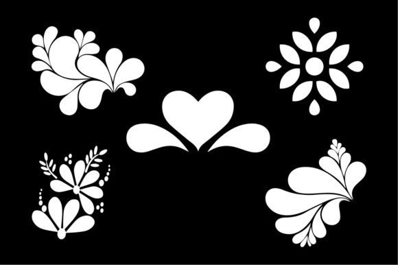 Floral Set: Sketches of Flowers, Plants, and Their Creative Uses