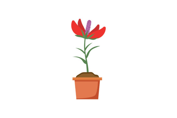 Flowers Pot Decorative Botanical Design