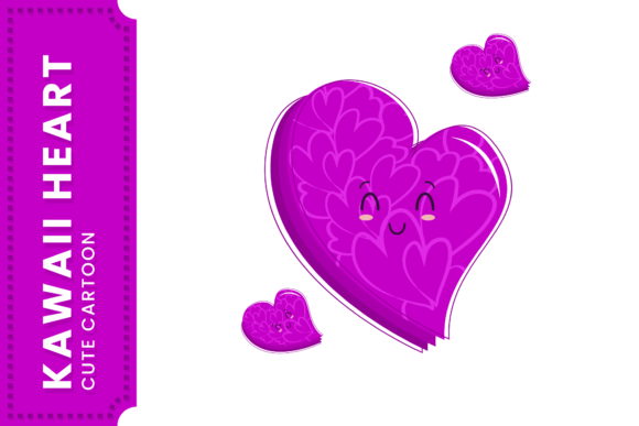 Kawaii Heart Decorative Cartoon Vector: A Versatile Design Element for Creative Projects
