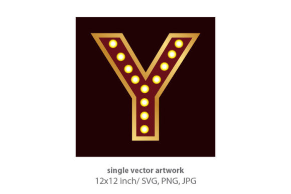 Lights Bulbs Inside Decorative Letter Y