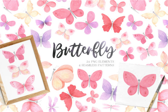 Watercolor Pink Butterfly Clipart: A Versatile Tool for Creative Projects
